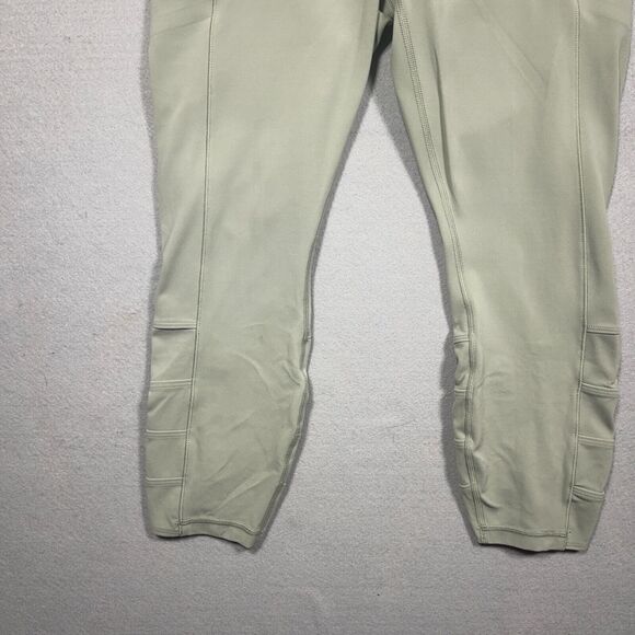 Athleta Legging Women Petite Medium MP Green‎ Salutation Stash Pocket Cinch 7/8 - Picture 4 of 13